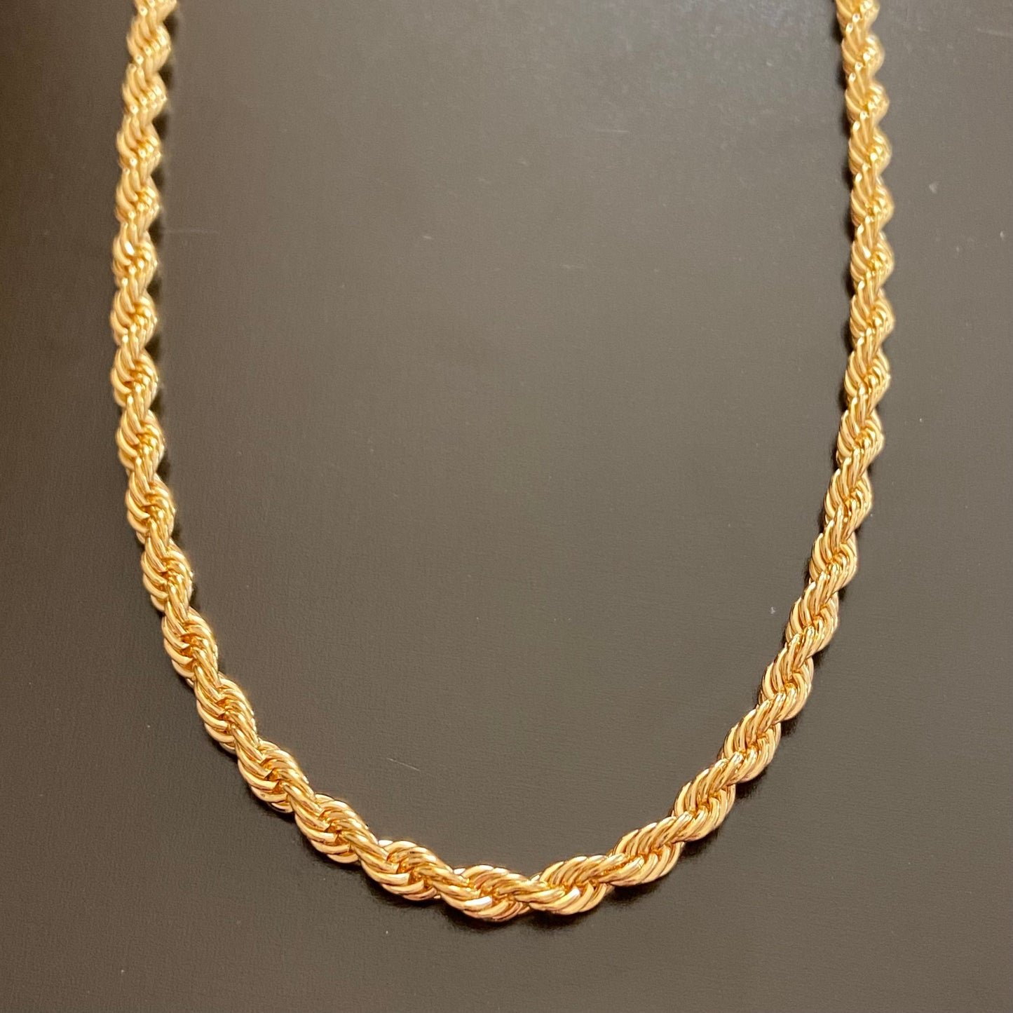14k Gold Layered Rope Chain 20in 4mm