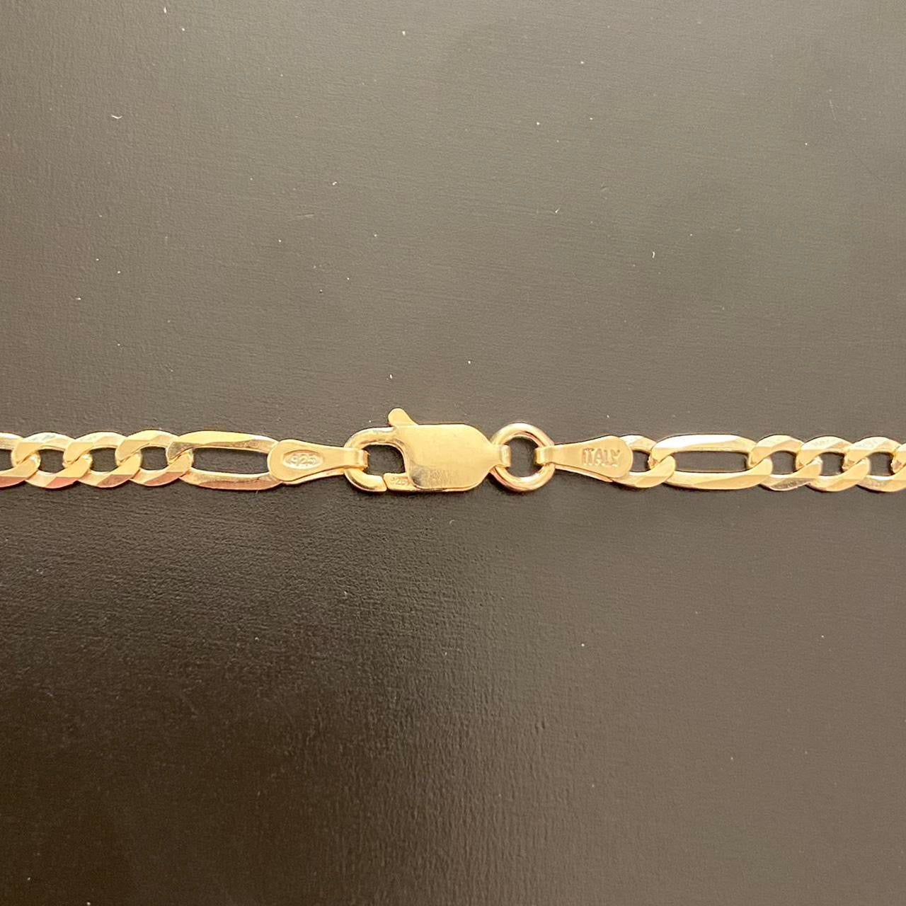 14k Gold Vermeil Figaro Chain 18in 4mm