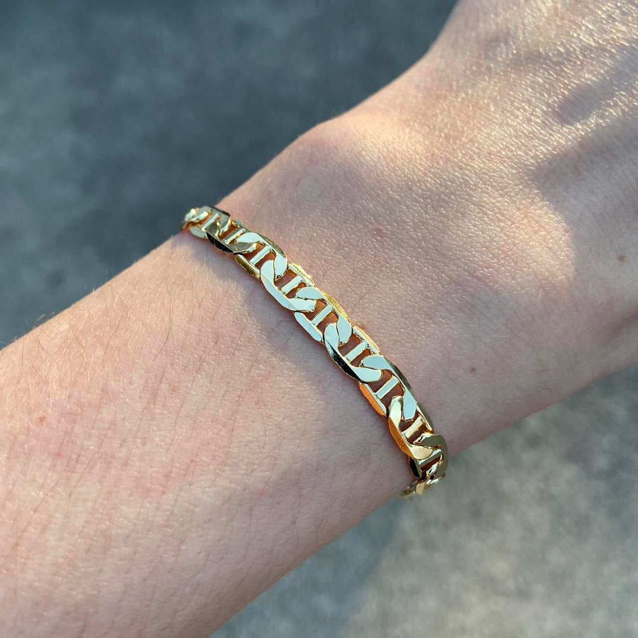Gold Mariner Link Bracelet 8in 6mm – Prestige Jewelry