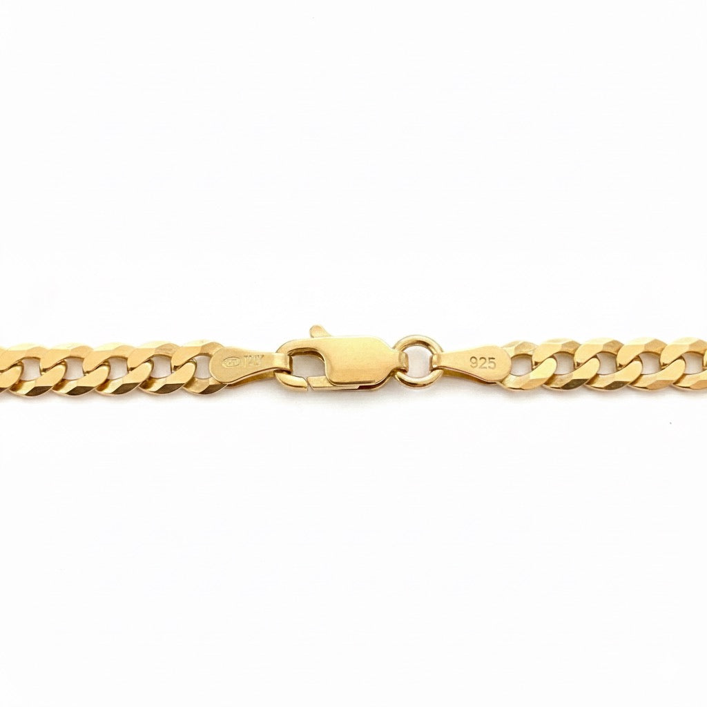 14k Gold Vermeil Cuban Chain 18in 4mm