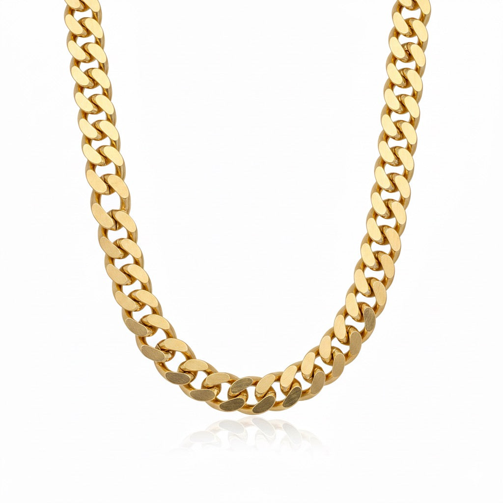 14k Gold Vermeil Curb Link Chain 6mm