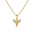 14k Gold Vermeil Chain and Mini Angel Set