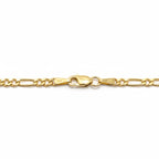 14k Solid Gold Figaro Chain 18in 3mm