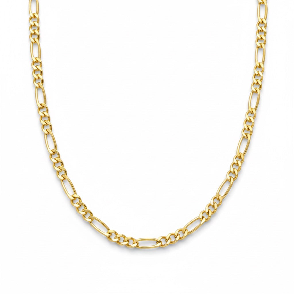 Solid Real 14k Gold Figaro Chain 20in 3mm