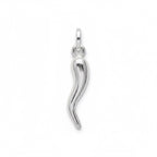 Real Solid 925 Silver Italian Horn