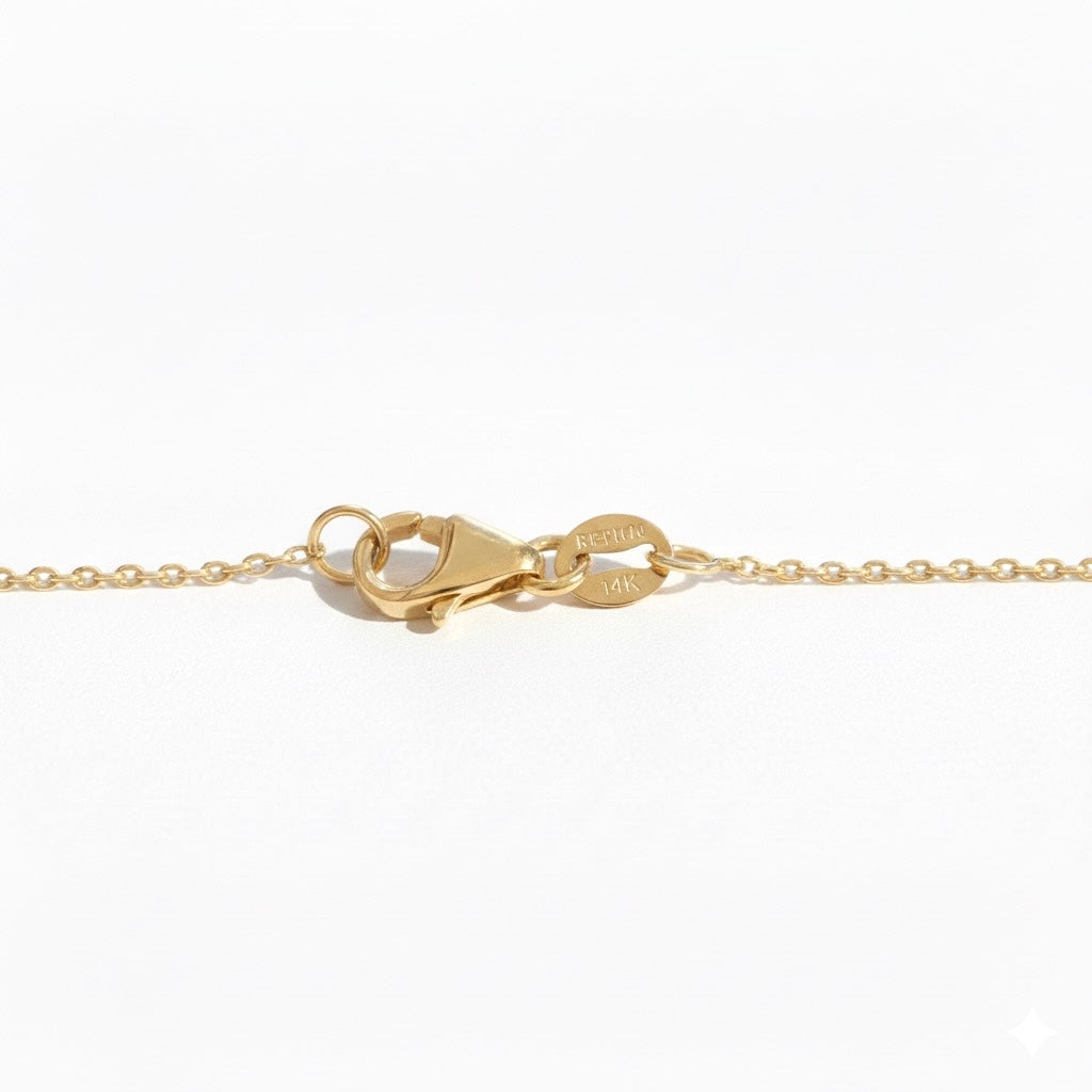 Solid Real 14k Gold Cable Chain 18in 1mm
