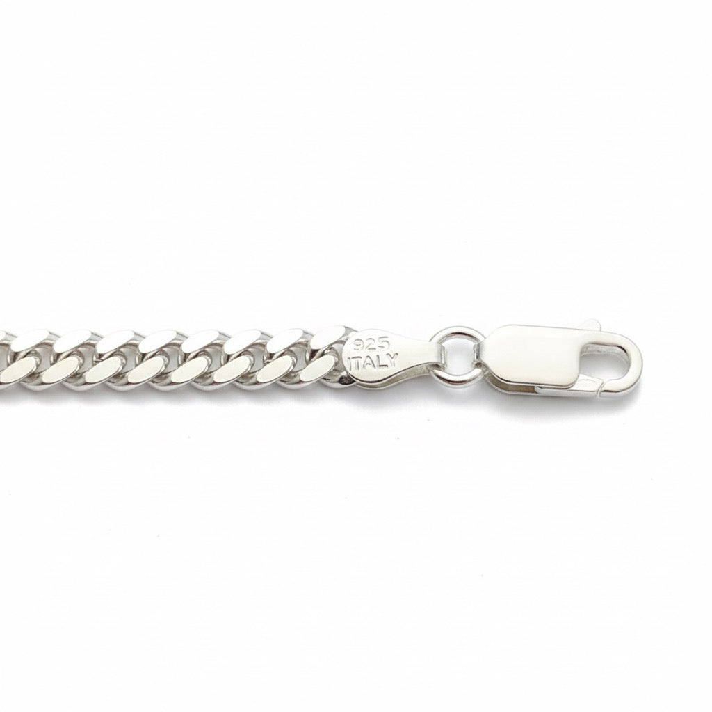 Solid Silver Miami Cuban Chain 20in 4mm