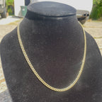 14k Gold Semi-Solid Miami Cuban Link Chain 20in 4mm