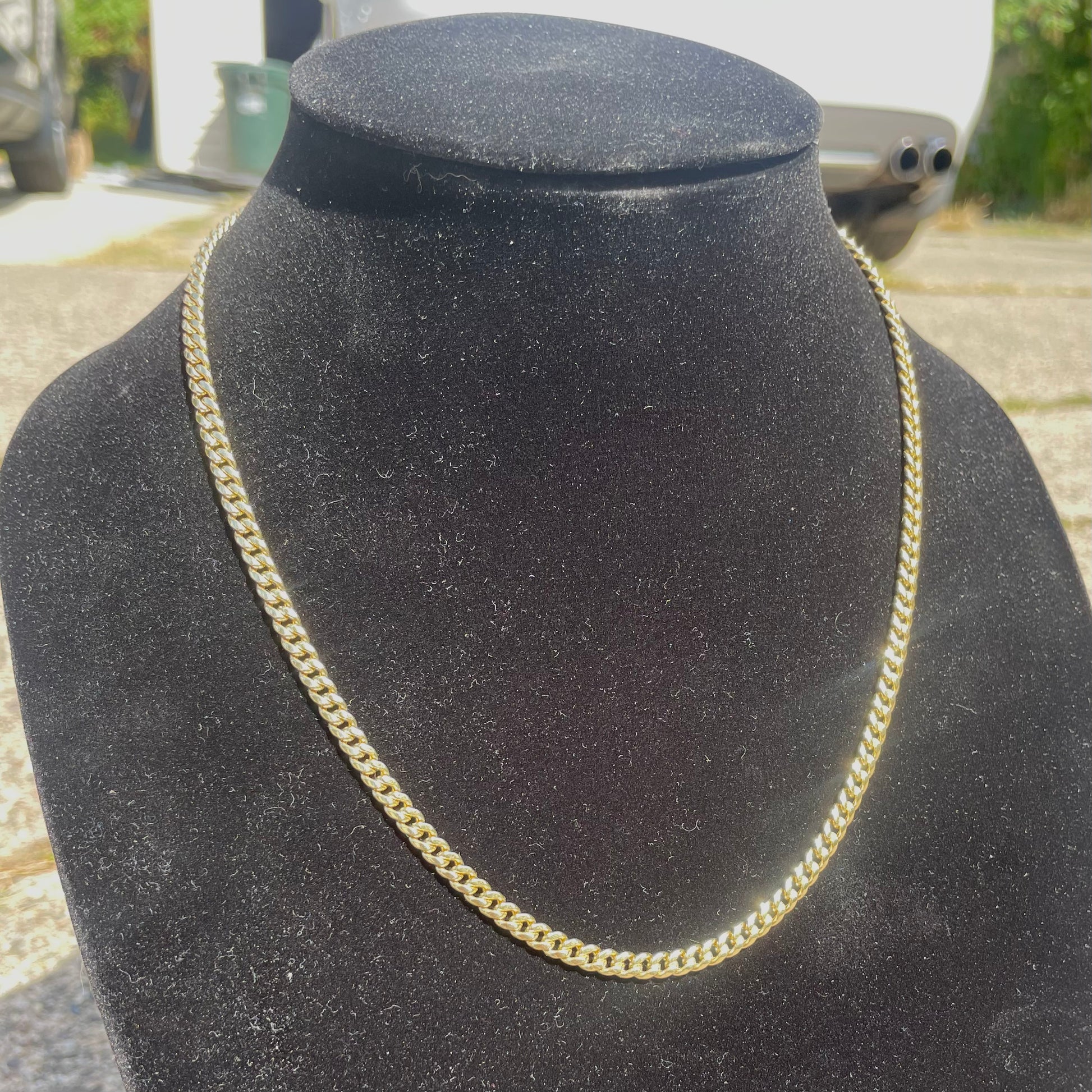 Solid Real 14k Gold Miami Cuban Link Chain 20in 4mm