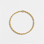 14k Gold Vermeil Rope Bracelet 3mm