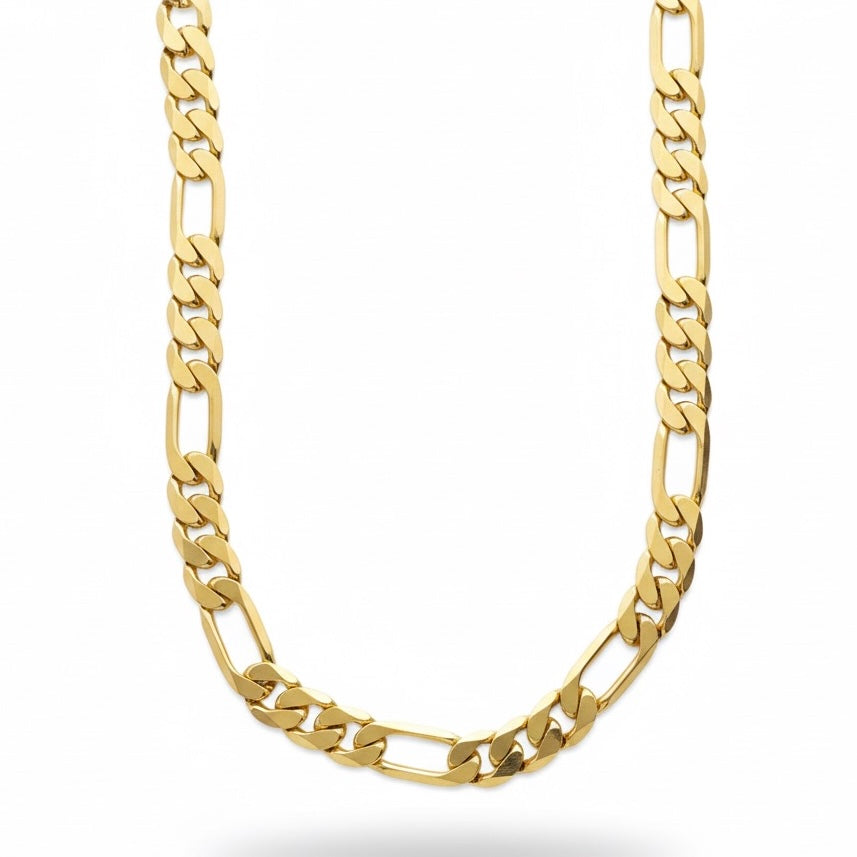 14 Karat Gold mehrlagige Figarokette 24 Zoll 6 mm