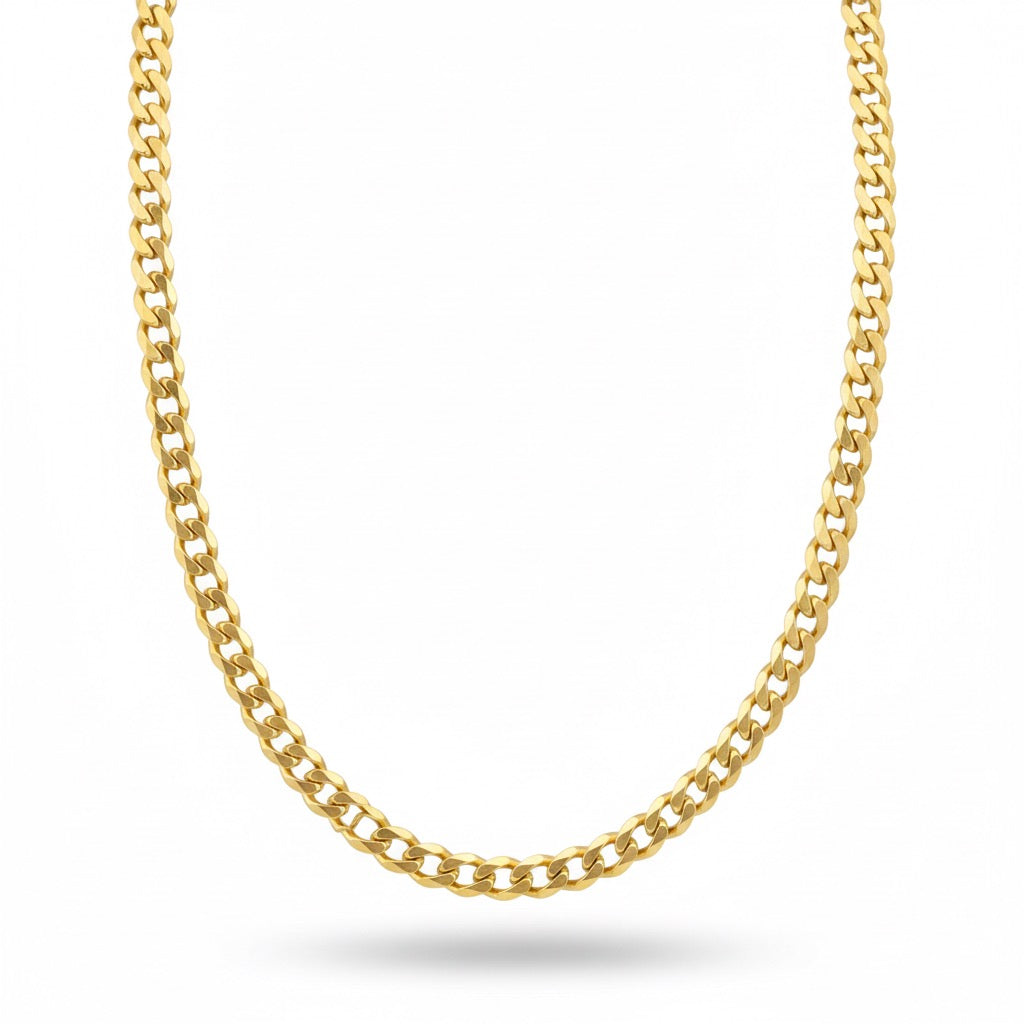 14k Gold Vermeil Miami Cuban Link Chain 20in 4mm