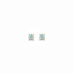 14k Gold Vermeil Round CZ Studs 3mm