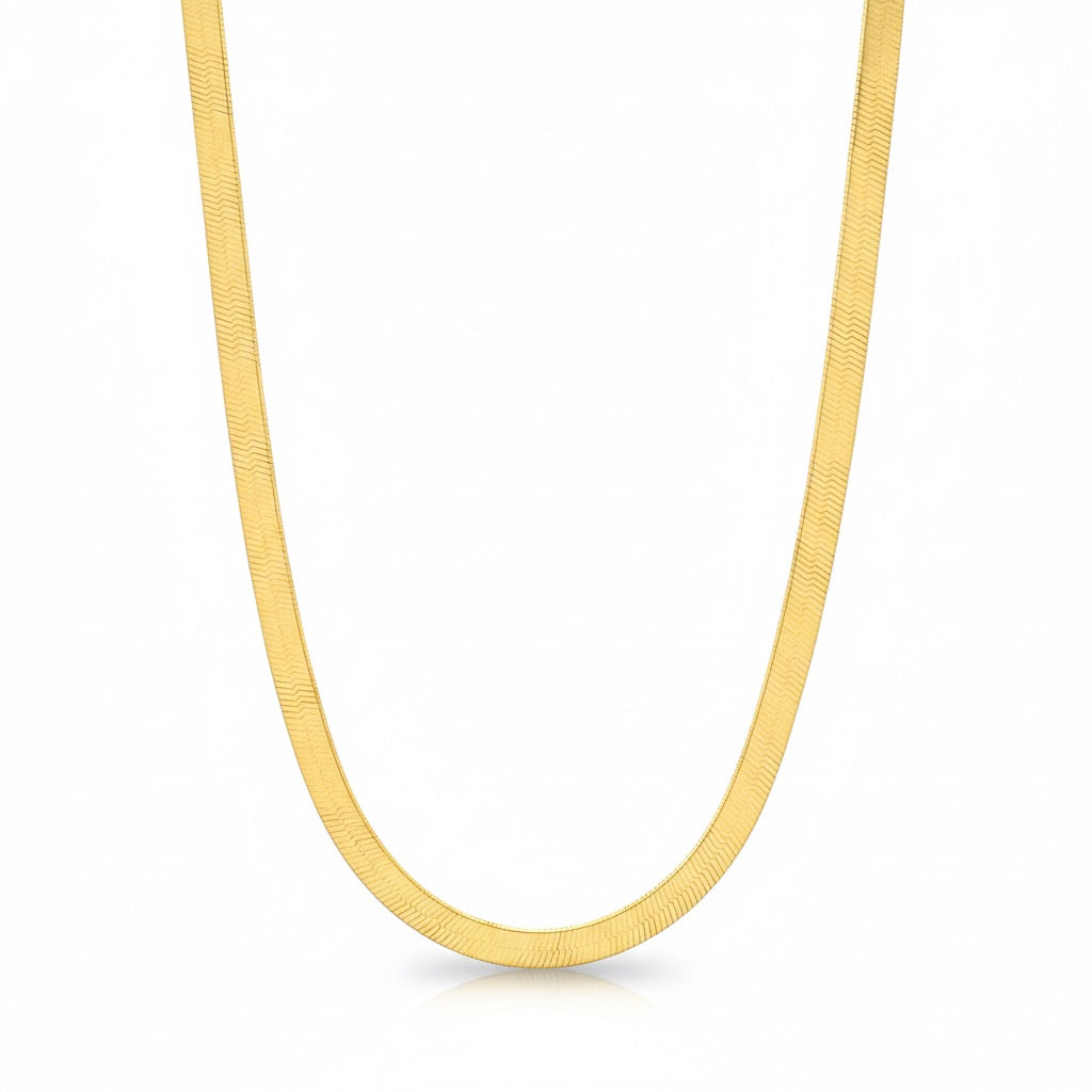 Solid Real 14k Gold Herringbone Chain 18in 3mm