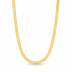 14k Solid Gold Herringbone Chain 18in 3mm