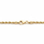 10k Solid Gold Rope Chain 20in 3mm
