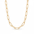 14k Gold Semi-Solid Paperclip Chain 4mm