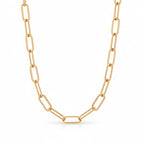 14k Gold Semi-Solid Paperclip Chain 4mm