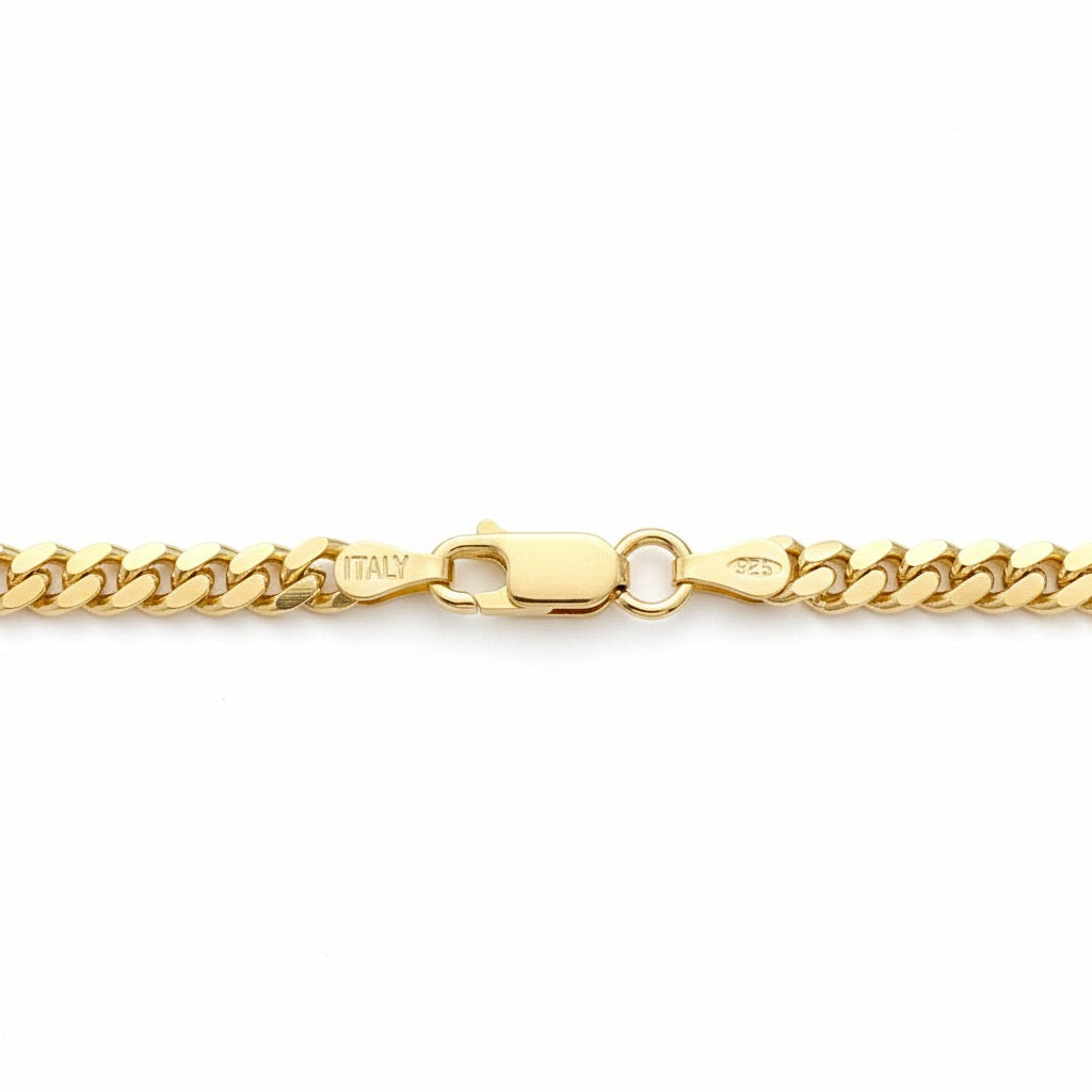 14k Gold Vermeil Miami Cuban Chain 18in 4mm