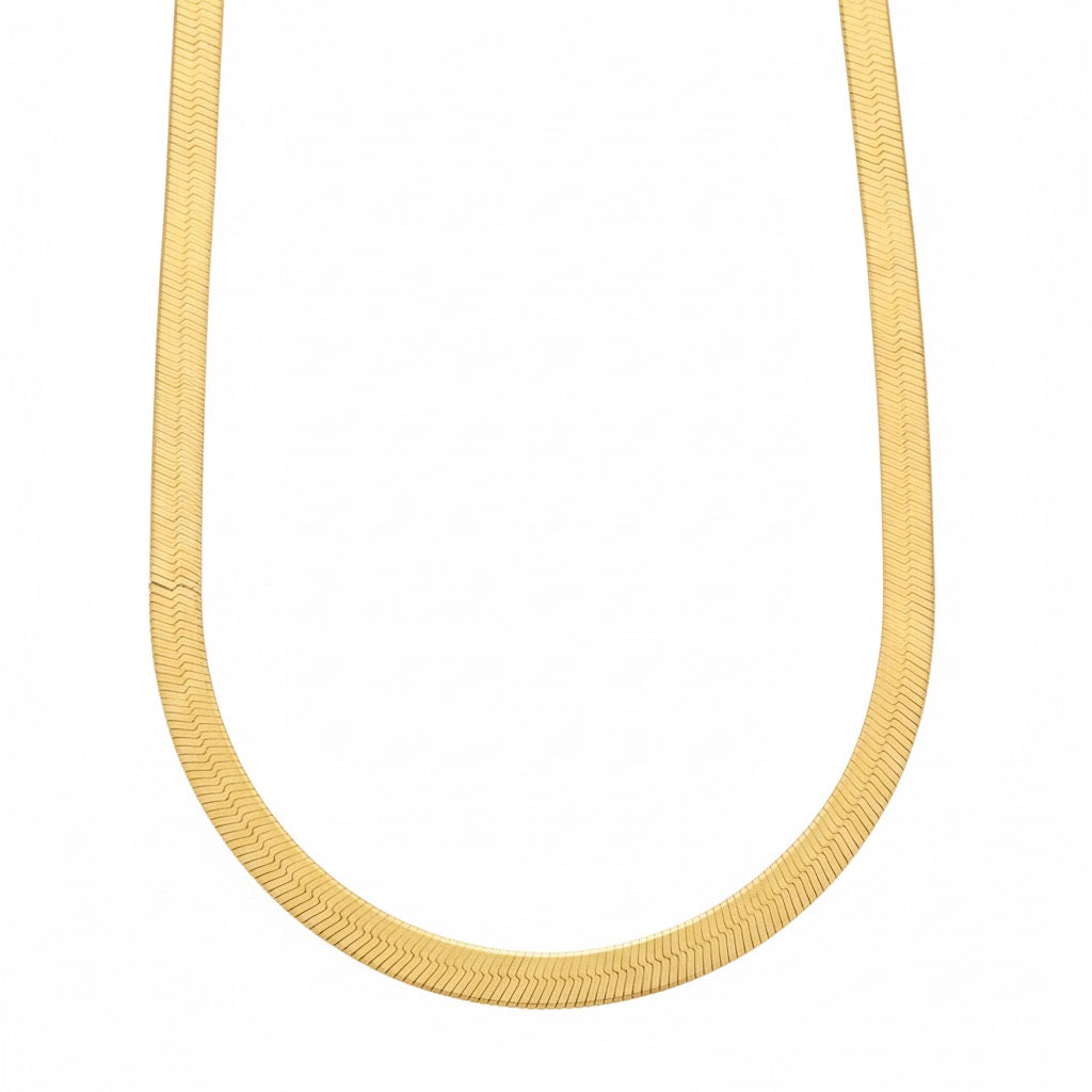 14k Gold Vermeil Herringbone Chain 18in 3mm