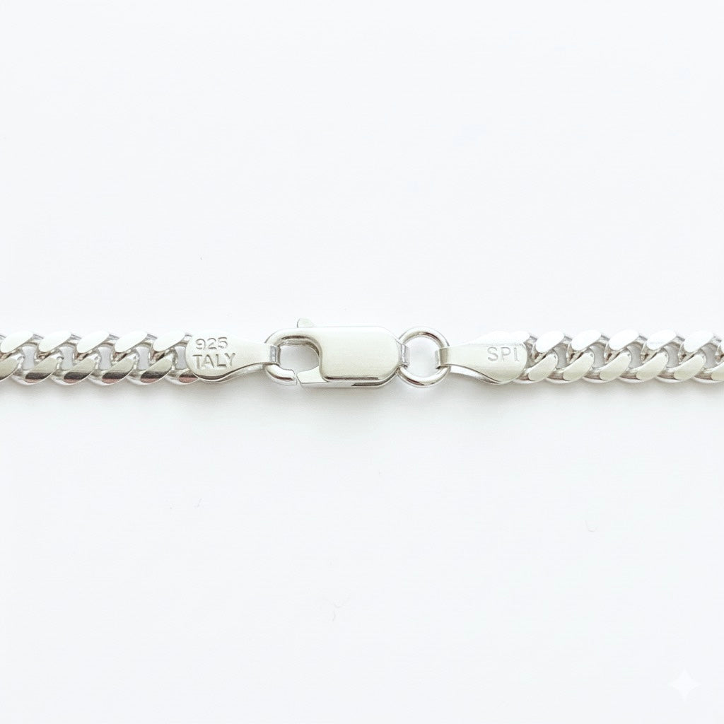 Solid Silver Miami Cuban Chain 20in 4mm – Prestige Jewelry