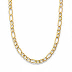 14k Gold Semi-Solid Figaro Chain 20in 5mm