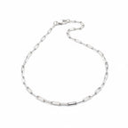 Real Solid 925 Silver Paperclip Chain 3mm