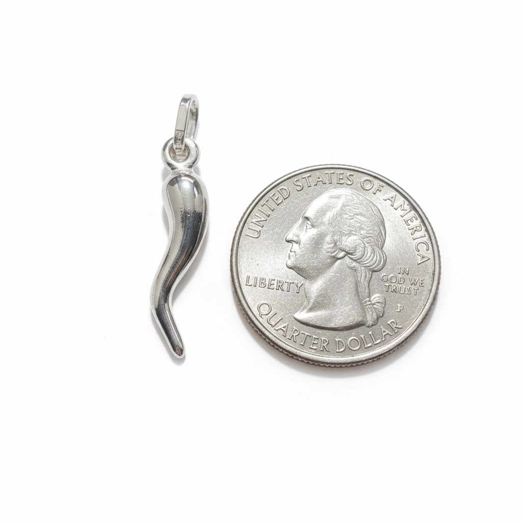 Solid Silver Italian Horn