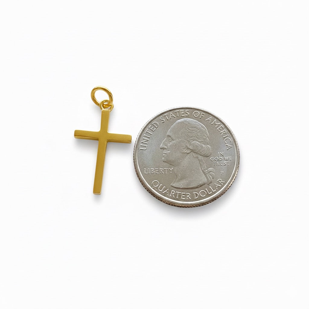 14k Gold Vermeil Cross
