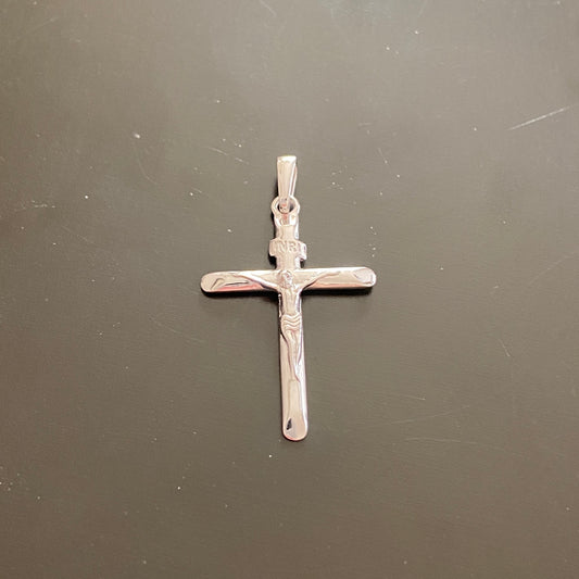 Solid Silver Tube Cross