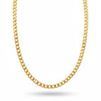 14 Karat Gold Vermeil Kubanische Kette 3 mm 18 Zoll