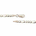 Real Solid 925 Silver Figaro Chain 20in 4mm