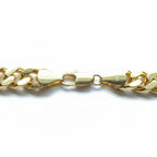 Mehrlagige kubanische Gliederkette aus 14 Karat Gold, 76,2 cm, 8 mm