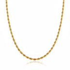 10k Solid Gold Rope Chain 20in 3mm