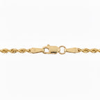 14k Gold Semi-Solid Rope Chain 18in 2mm