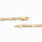 Figarokette aus 14 Karat Gold Vermeil, 18 Zoll, 3 mm