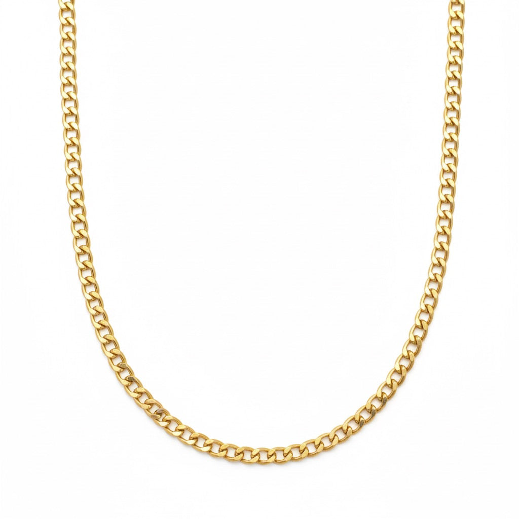 14k Gold Semi-Solid Cuban Link Chain 20in 3mm