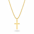 14 Karat Gold Vermeil Kreuz und Seilkettenset