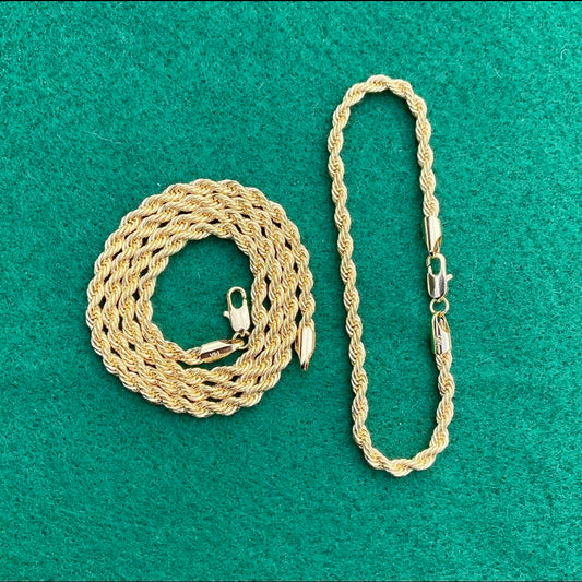 14k Gold Layered Rope Set