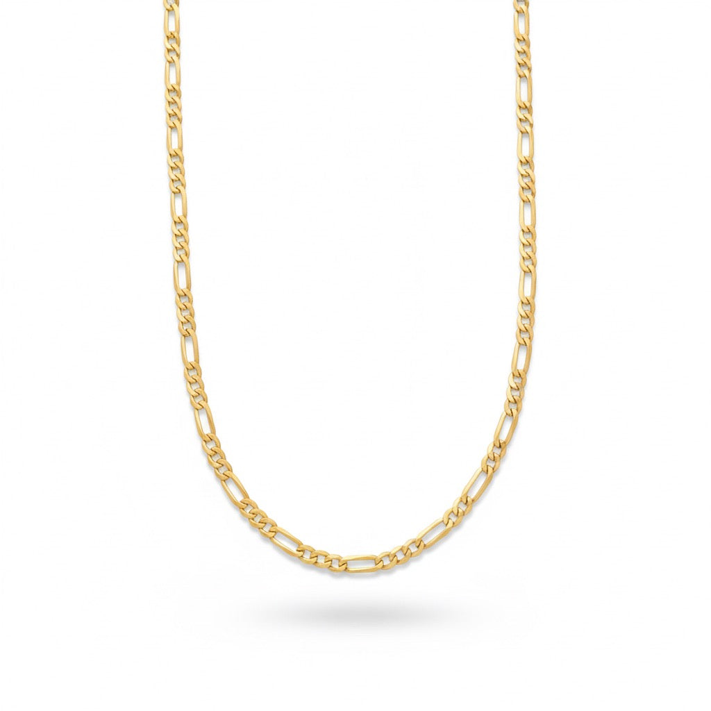14k Gold Vermeil Figaro Chain 18in 2mm