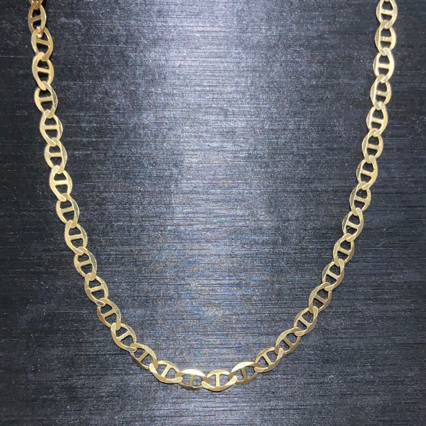 Solid Real 14k Gold Mariner Link Chain 18in 3mm