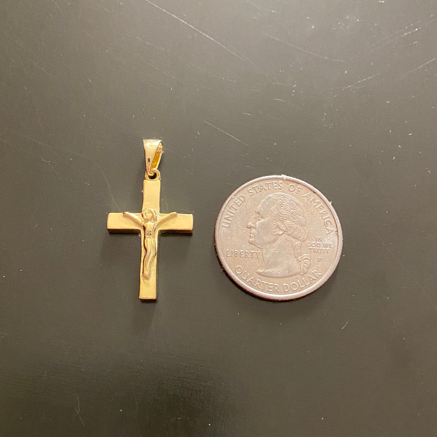 14k Gold Vermeil Crucifix