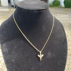 14k Gold Vermeil Chain and Mini Angel Set