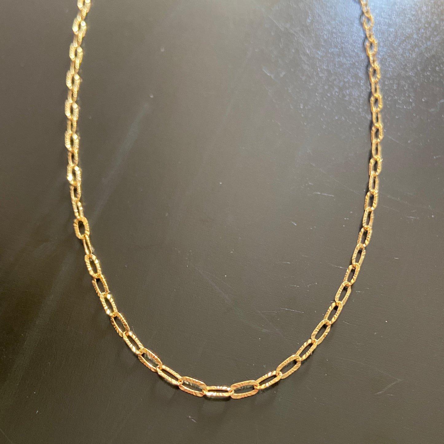 14k Gold Vermeil Paperclip Chain 2.5mm 16in - Prestige Jewelry