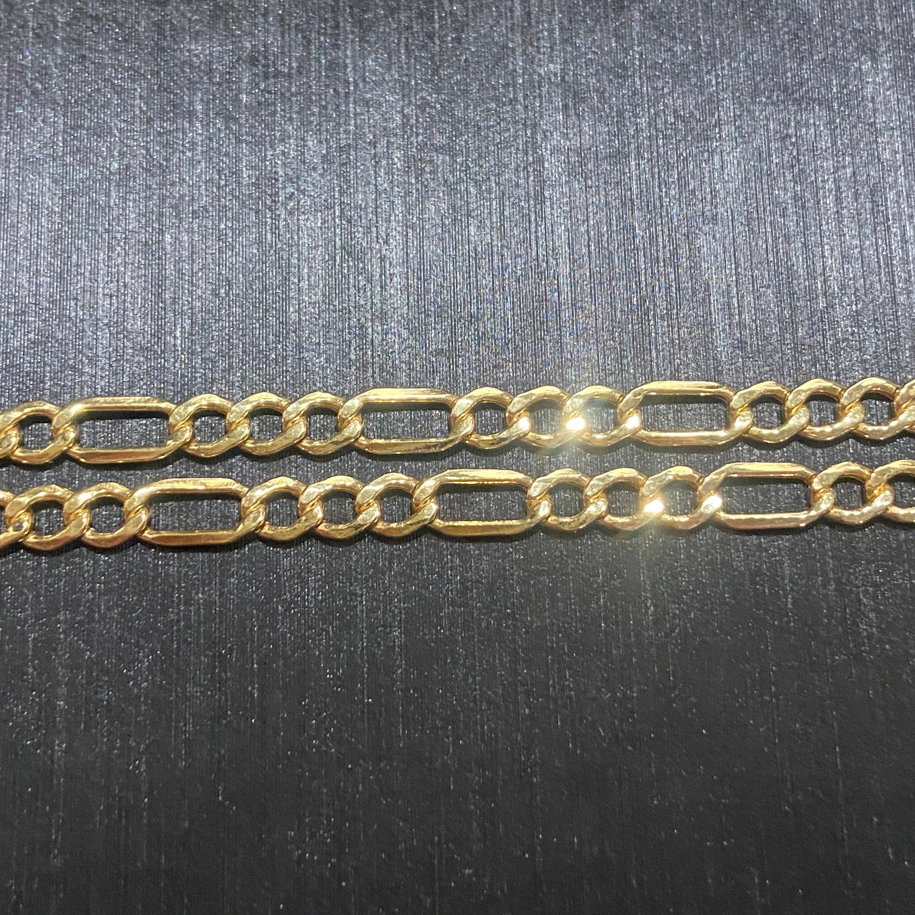 Gold Chain 14k Gold hot Vermeil Figaro Chain 20in 4mm