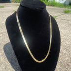 Gold Herringbone Chain 24in 6mm