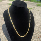 14 Karat Gold mehrlagige Seilkette 20 Zoll 6 mm