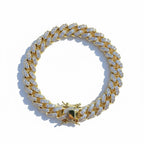 Gold Cuban Link Bracelet 12mm 9in