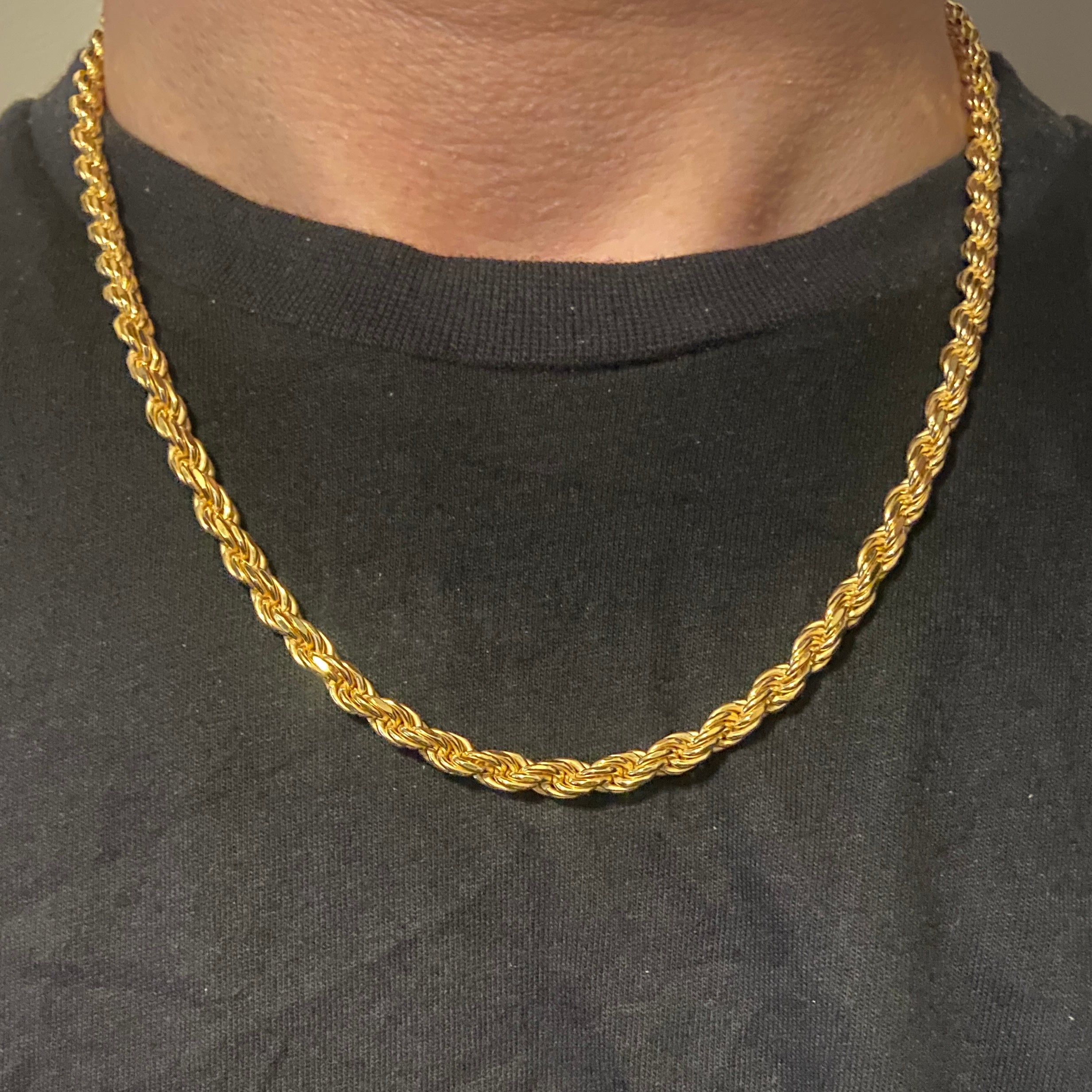 14 Karat Gold Vermeil Seilkette 24 Zoll 5 mm