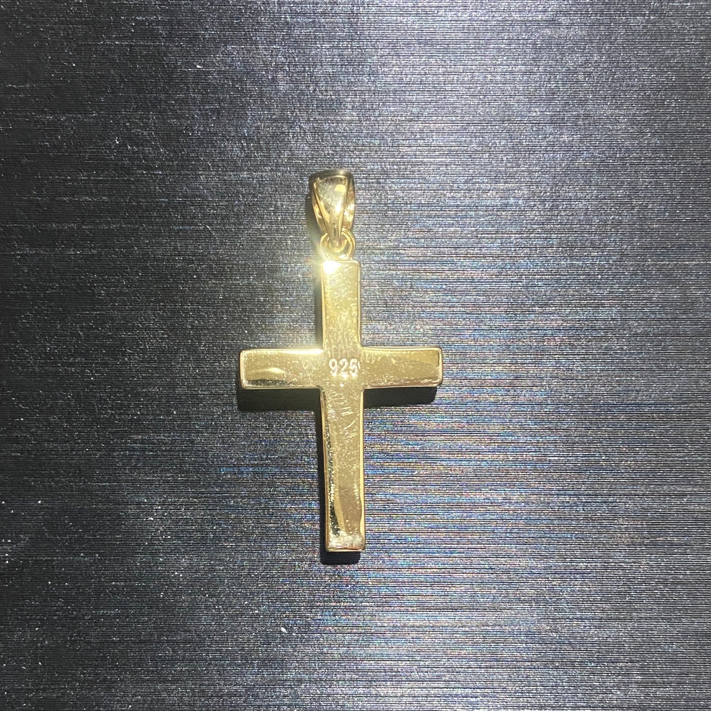 14 Karat Gold Vermeil Röhrenkreuz